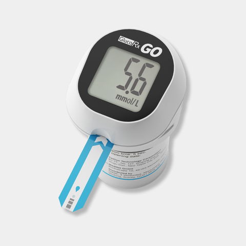 GlucoRx GO Integrated Blood Glucose Monitoring System x 84pcs
