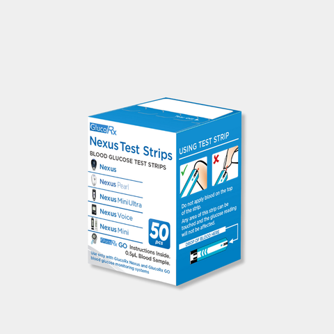 GlucoRx Nexus Blood Glucose Test Strips x 400 Packs (50pcs per pack)