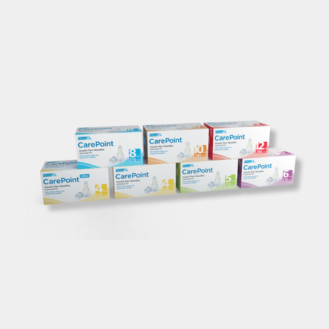 GlucoRx CarePoint Pen Needles x 50 packs (100pcs per pack)