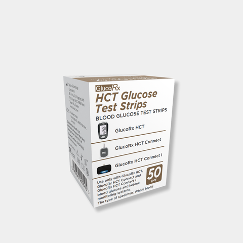 GlucoRx HCT Glucose Strips x 400 Packs (50pcs per pack)