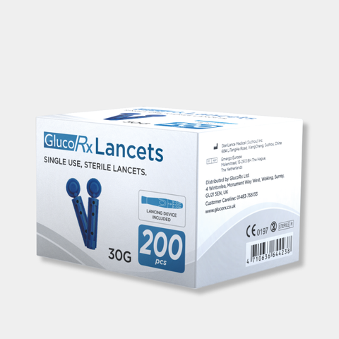 GlucoRx Lancets x 100 packs (200pcs per pack)