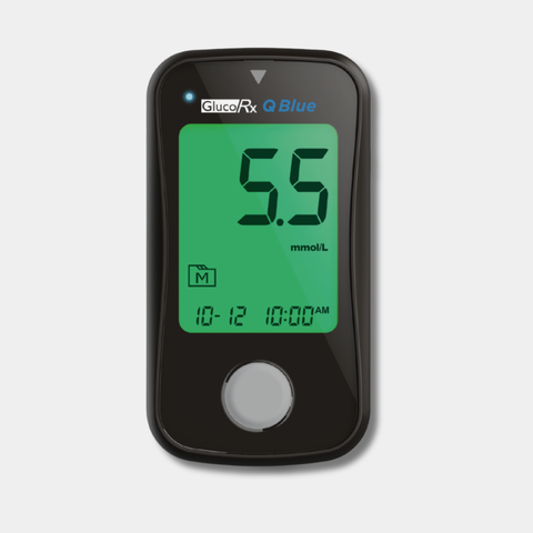 GlucoRx Q Blue Blood Glucose Meter x 48pcs
