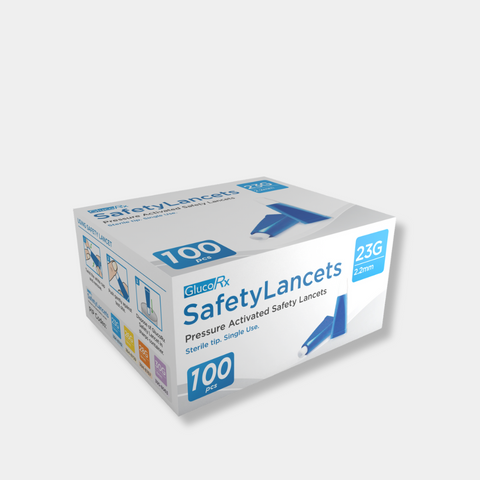 GlucoRx Safety Lancets 23G x 20 packs (100pcs per pack)