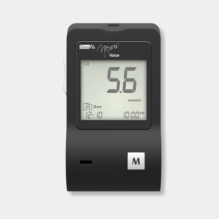 GlucoRx Nexus Voice Blood Glucose Meter x 48pcs