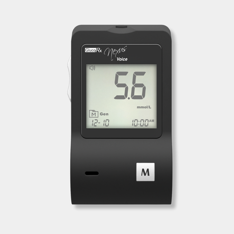 GlucoRx Nexus Voice Blood Glucose Meter x 48pcs