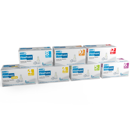 GlucoRx FinePoint Pen Needles  x 50 packs (100pcs per pack)