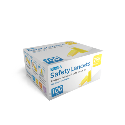 GlucoRx Safety Lancets x 20 packs (100pcs per pack)