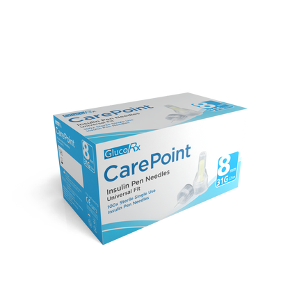 GlucoRx CarePoint Pen Needles x 50 packs (100pcs per pack)