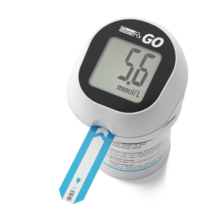 GlucoRx GO Professional Integrated Blood Glucose Monitoring System x 84pcs