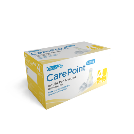 GlucoRx CarePoint Pen Needles x 50 packs (100pcs per pack)